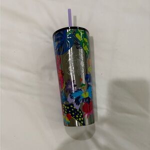 Starbucks Colorful Floral Tumbler with Straw